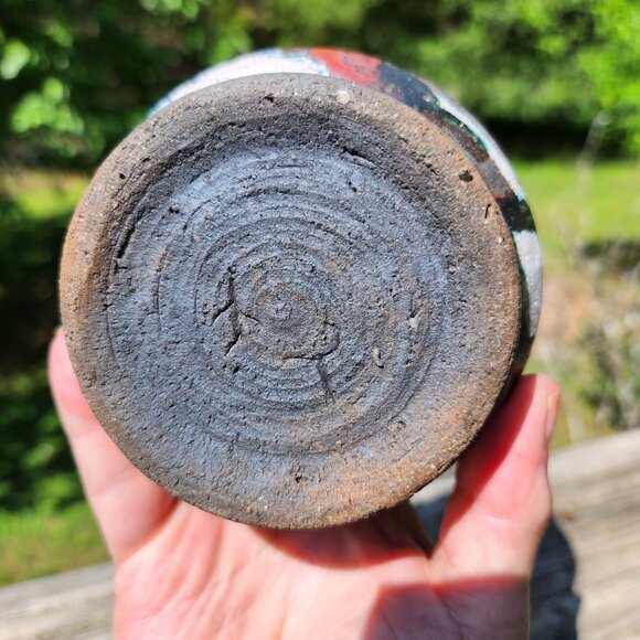 Vintage Raku Japanese Tea Ceremony Cup Signed Artisan Handcrafted Ceramic 3"H X - Picture 13 of 13